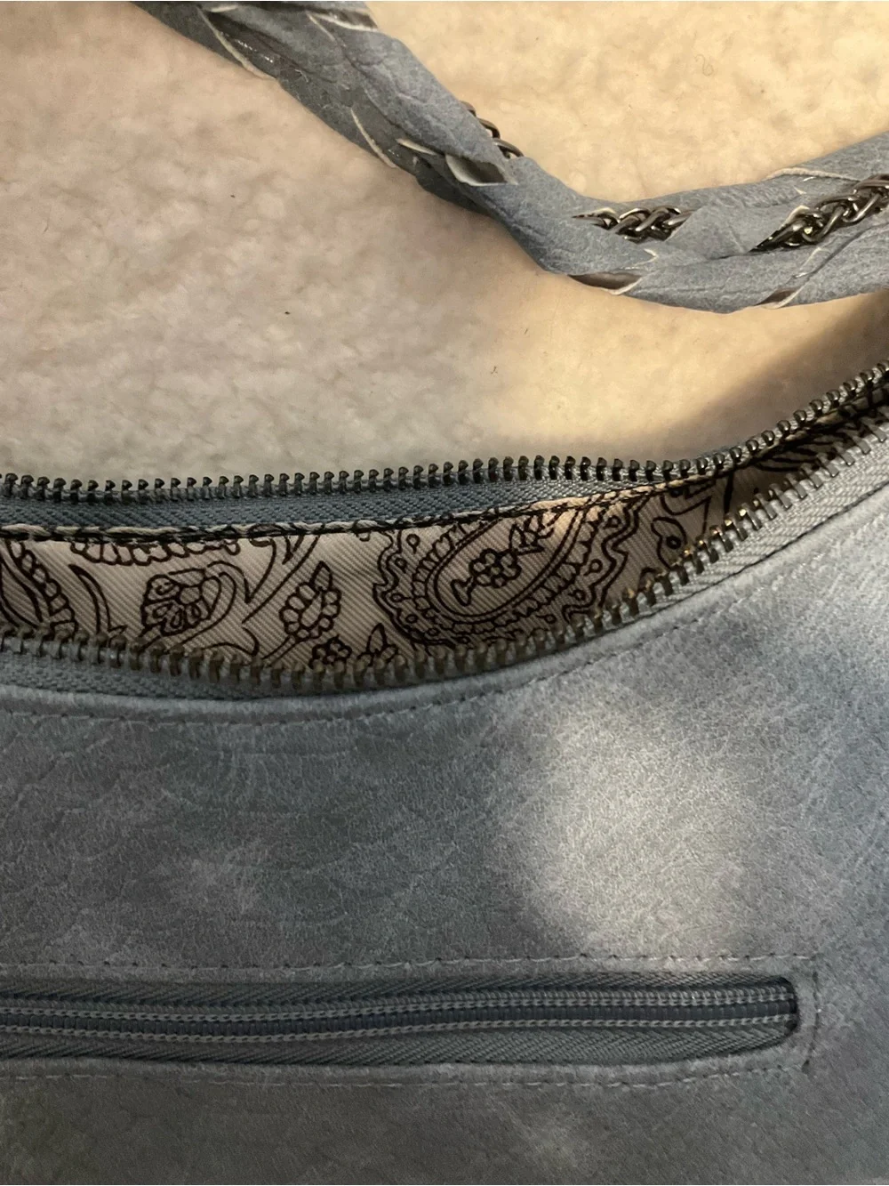 JESSICA SIMPSON sz Medium Casual Crossbody Shoulder Bag Slate Blue NWOT